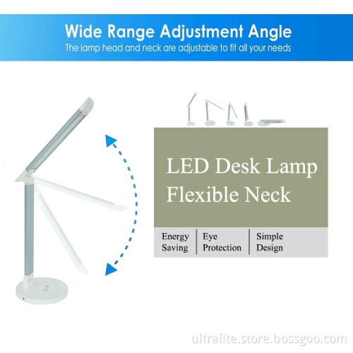 Modern Aluminum Dimmable Touch Control Folding Working Led Table Lamp Reading With Wireless Charging